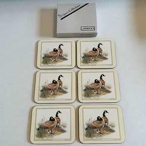 Vintage Jason Coasters with Canada Geese and Goslings by Glen Loates-Set of 6
